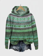 Maja dame hættetrøje i strik – lange ærmer, normal pasform