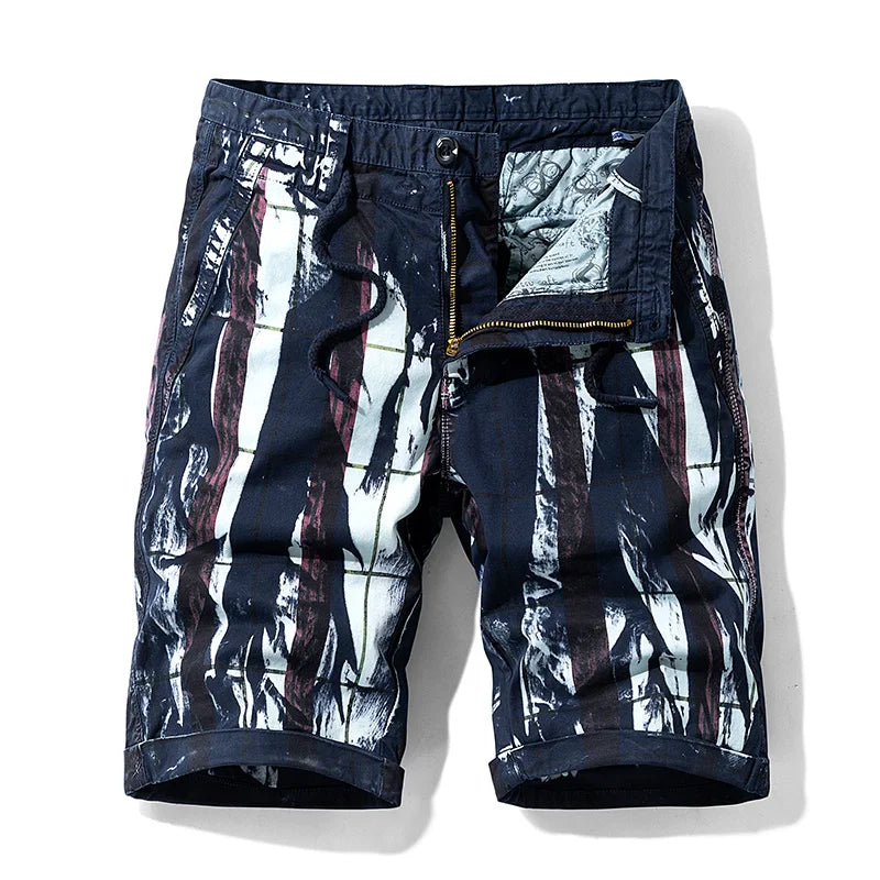 Marteno | Herren Sommerlig Mønstret Shorts | Til Strand & Hverdag