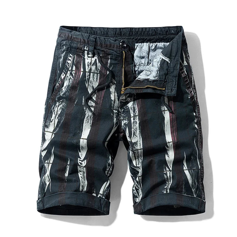 Marteno | Herren Sommerlig Mønstret Shorts | Til Strand & Hverdag