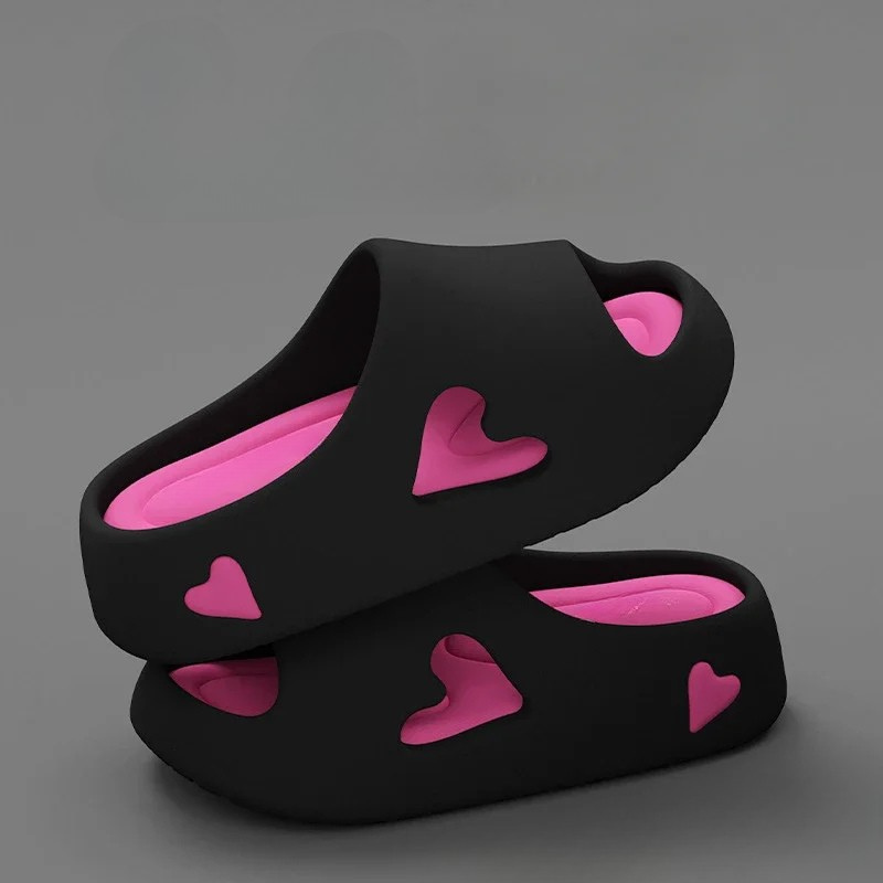 Trille | Dame Skybløde Sjove Flip Flops | Med Hjerteformet Detalje