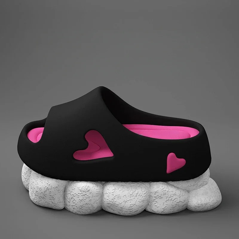 Trille | Dame Skybløde Sjove Flip Flops | Med Hjerteformet Detalje