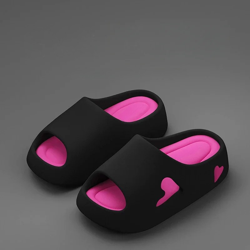 Trille | Dame Skybløde Sjove Flip Flops | Med Hjerteformet Detalje