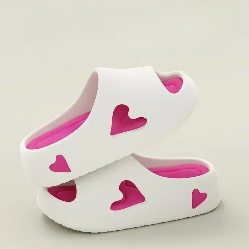 Trille | Dame Skybløde Sjove Flip Flops | Med Hjerteformet Detalje