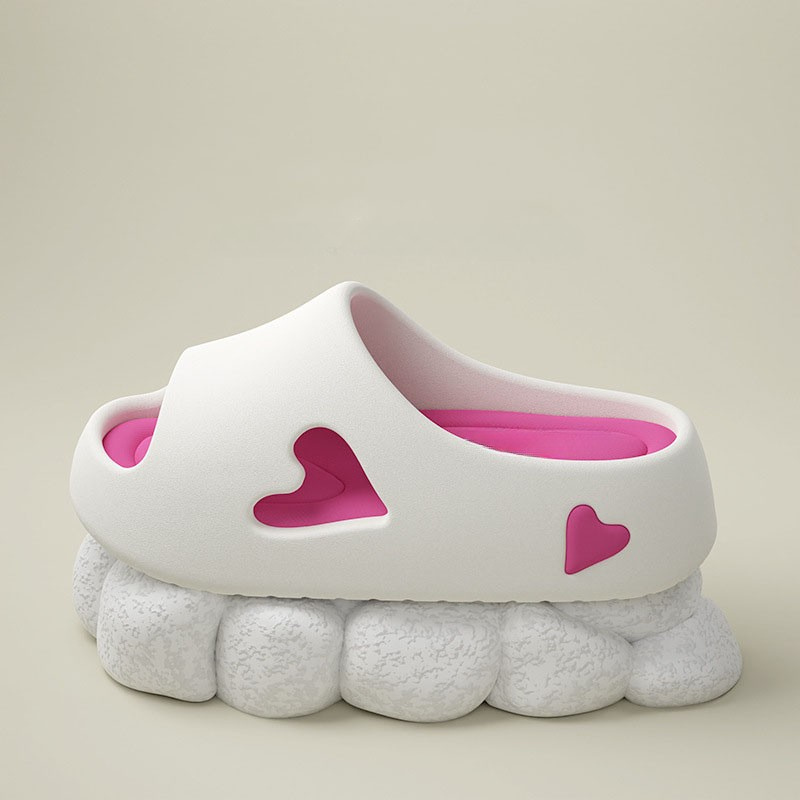 Trille | Dame Skybløde Sjove Flip Flops | Med Hjerteformet Detalje