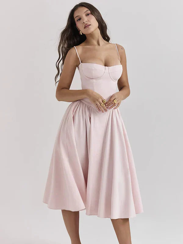 Astrid | Dame Retro Midi Kjole | Til Stil og Komfort