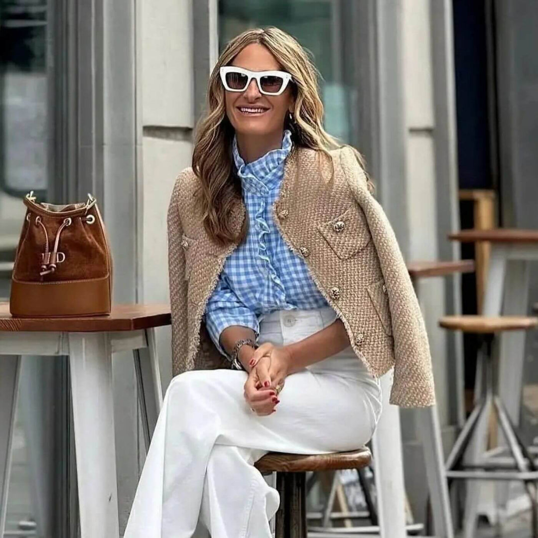 Ragnhild | Damer Stilren Struktureret Jakke | For Statement & Komfort