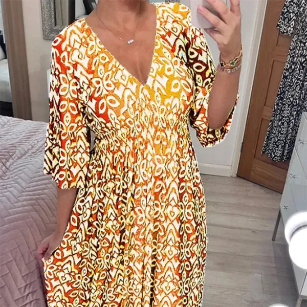 Silja | Dame Let Farverig Sommerkjole | For Elegance & Frihed