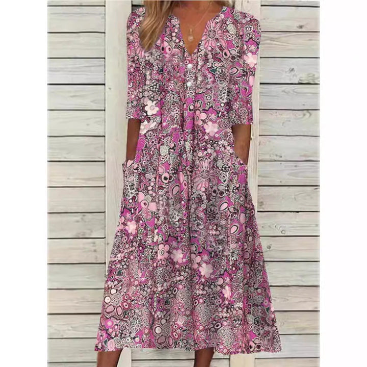Sofie | Dame Elegant Forfriskende Kjole | Til Forår & Selvtillid