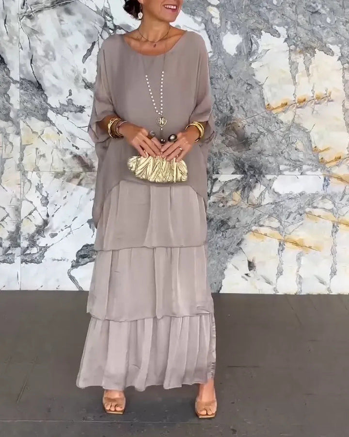 Livia | Dame Flatterende Flydende Maxi Kjole | Stilfuld & Komfortabel