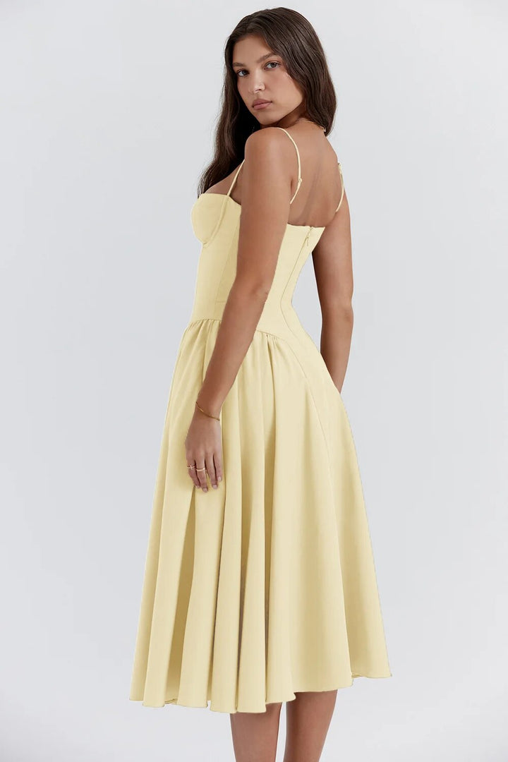 Sophie | Damen Korsetdesign Midikjole | For Elegance & Selvsikkerhed