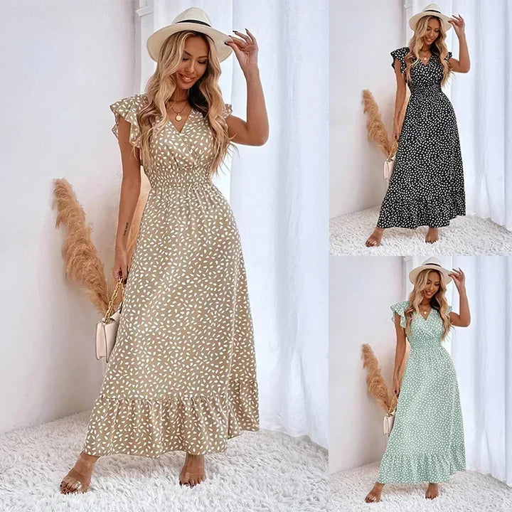 Sommerskønhed | Dame Elegante Luftige Sommerkjole | Lys og Romantisk
