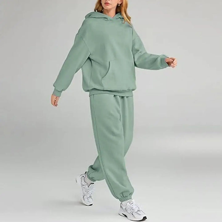 Maiken | Dame Varm Komfortabel Hoodie Bukser Sæt | Til Efterår & Vinter
