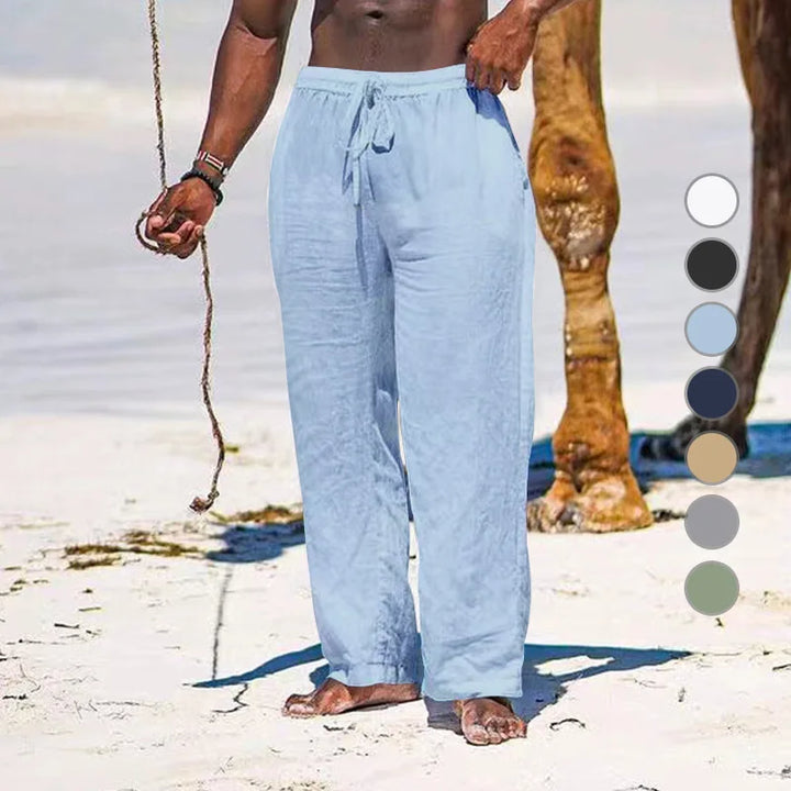 Stråndor | Herren Afslappede Sommerbukser med Elastisk Talje | Til Strandliv & Komfort