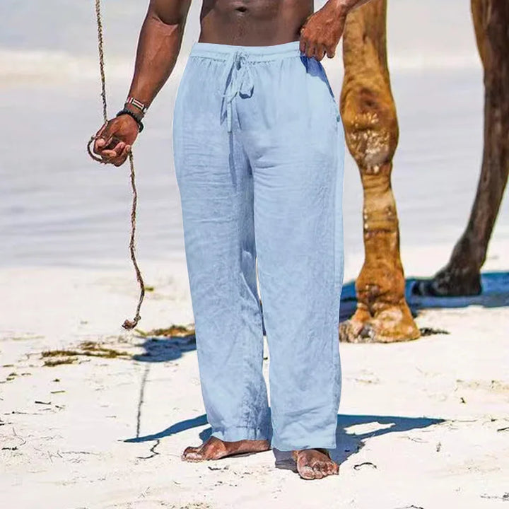 Stråndor | Herren Afslappede Sommerbukser med Elastisk Talje | Til Strandliv & Komfort