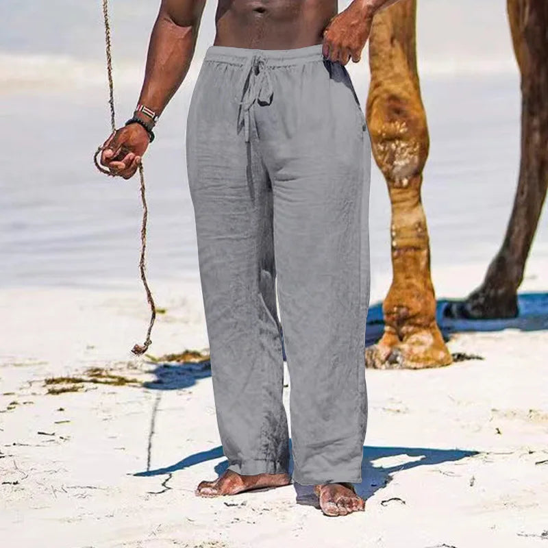 Stråndor | Herren Afslappede Sommerbukser med Elastisk Talje | Til Strandliv & Komfort