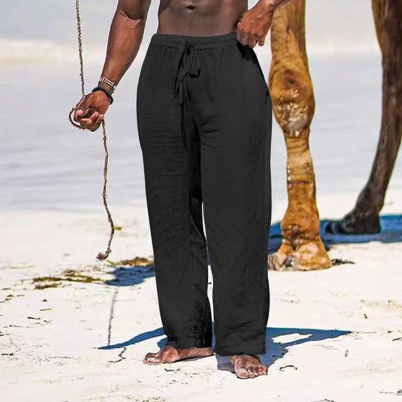 Stråndor | Herren Afslappede Sommerbukser med Elastisk Talje | Til Strandliv & Komfort