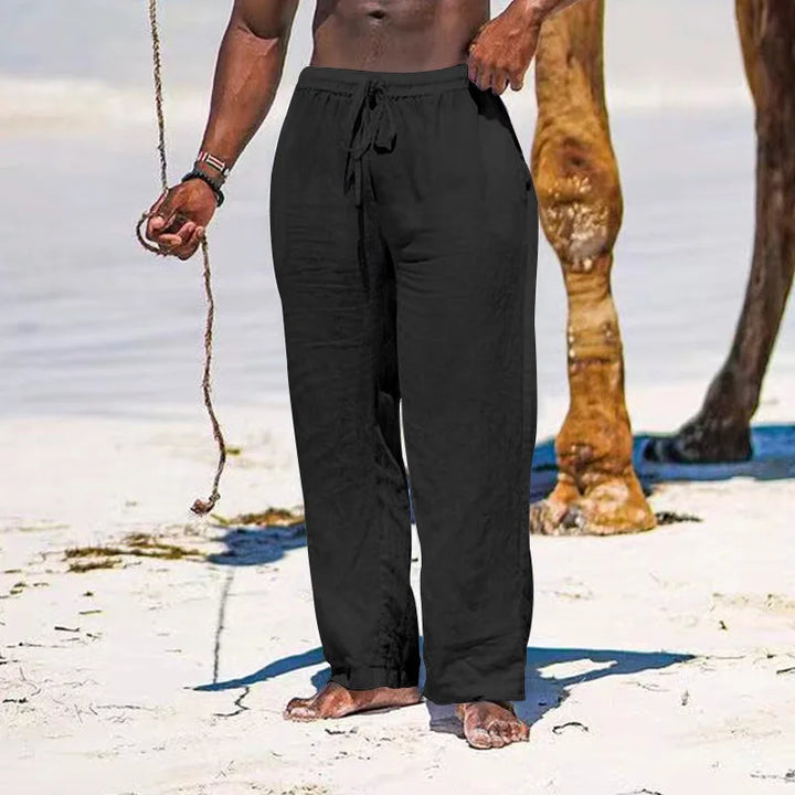 Stråndor | Herren Afslappede Sommerbukser med Elastisk Talje | Til Strandliv & Komfort