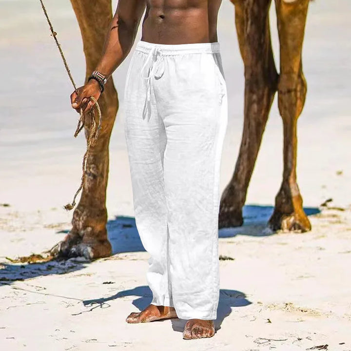 Stråndor | Herren Afslappede Sommerbukser med Elastisk Talje | Til Strandliv & Komfort