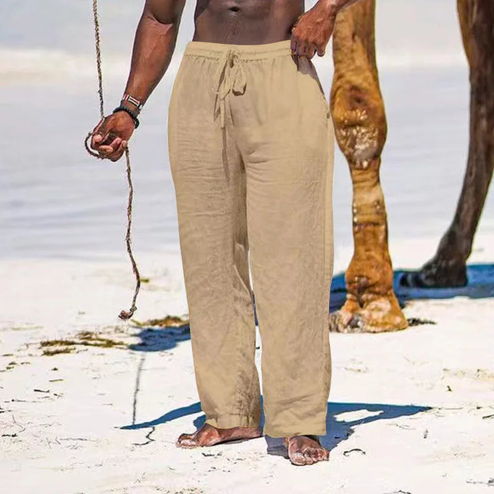 Stråndor | Herren Afslappede Sommerbukser med Elastisk Talje | Til Strandliv & Komfort