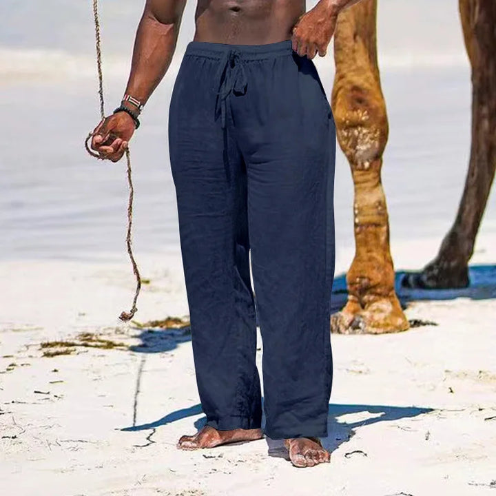 Stråndor | Herren Afslappede Sommerbukser med Elastisk Talje | Til Strandliv & Komfort