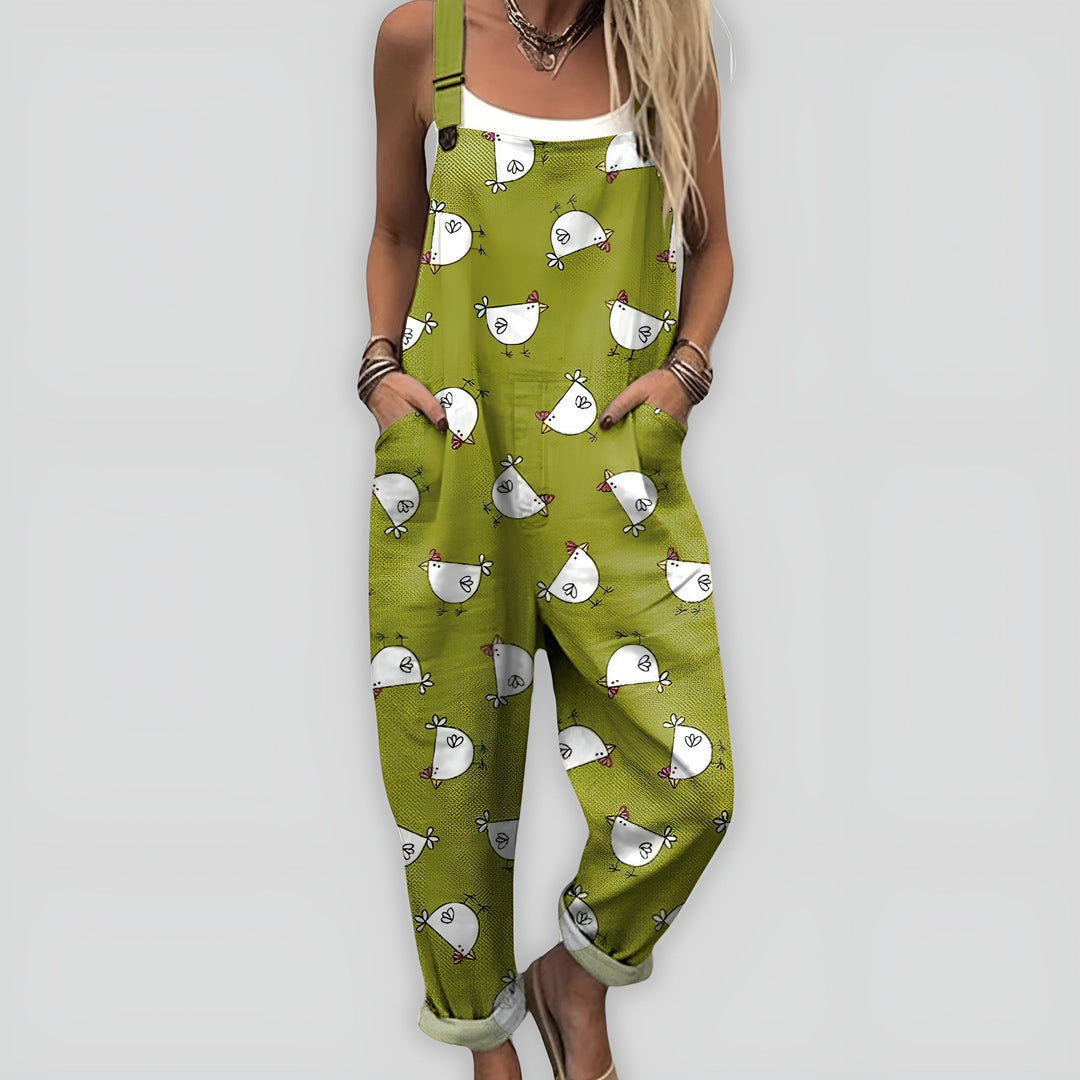Nynne | Damen Komfortabel Stilfuld Jumpsuit | Til Sommer & Frihed