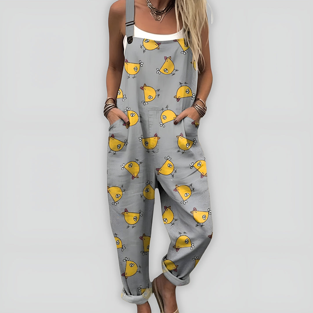 Nynne | Damen Komfortabel Stilfuld Jumpsuit | Til Sommer & Frihed
