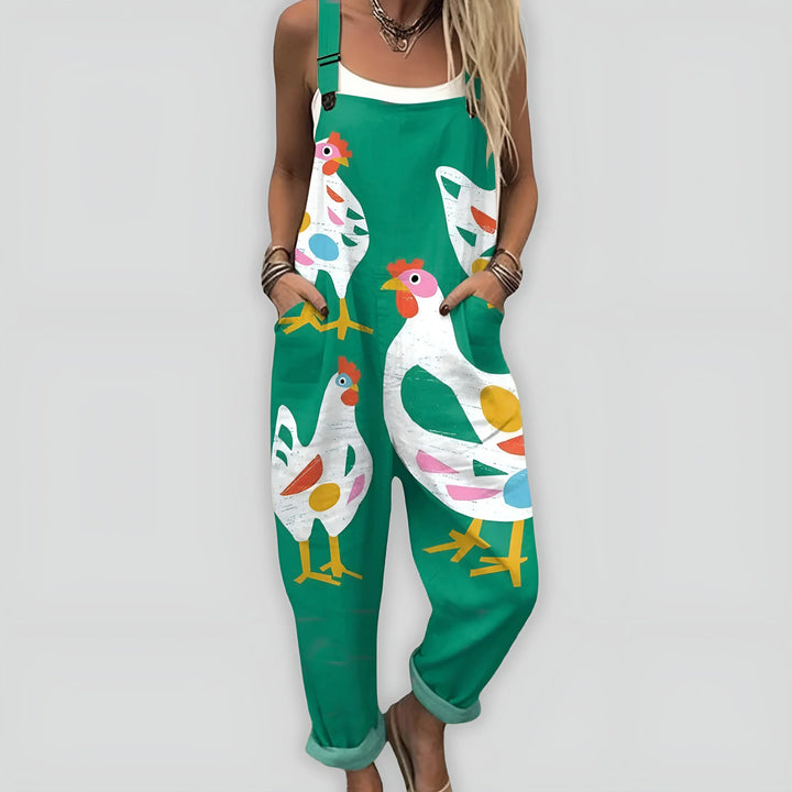 Nynne | Damen Komfortabel Stilfuld Jumpsuit | Til Sommer & Frihed