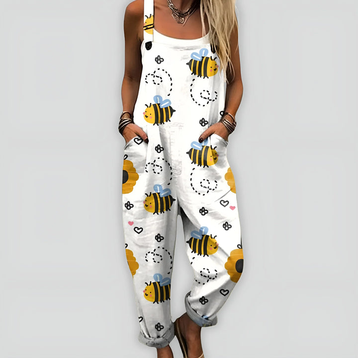 Nynne | Damen Komfortabel Stilfuld Jumpsuit | Til Sommer & Frihed