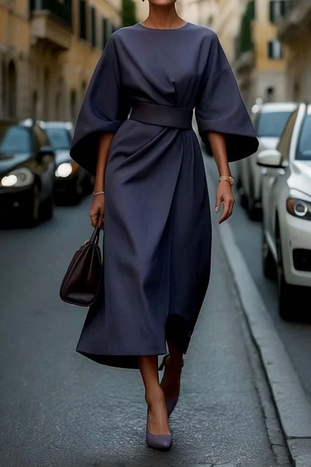 Madeline | Dame Flatterende Designer Kjole | Moderne Tidløs