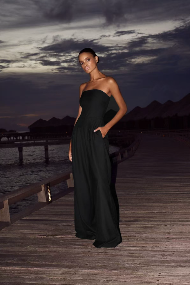 Siena | Kvinders Elegante Stropløse Jumpsuit | Komfort og Stil