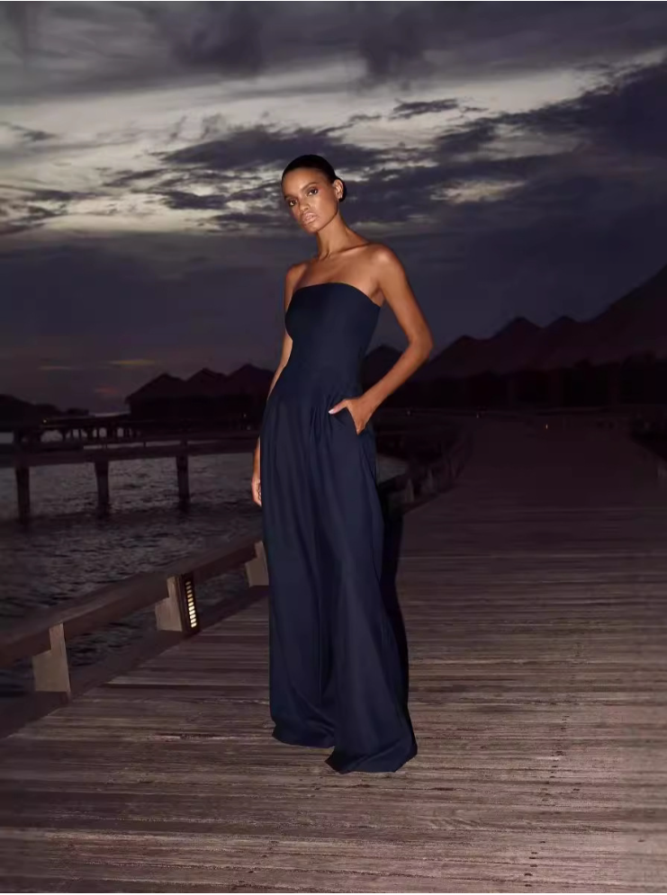 Siena | Kvinders Elegante Stropløse Jumpsuit | Komfort og Stil