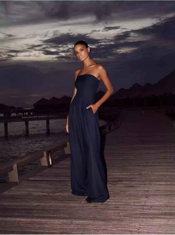 Siena | Kvinders Elegante Stropløse Jumpsuit | Komfort og Stil