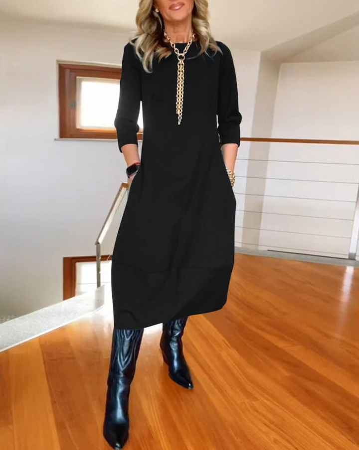 Chic Affair | Damer Flatterende Luksus Kjole | Tidløs Elegance