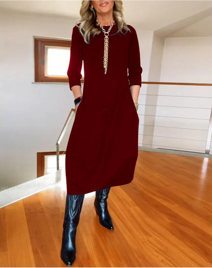 Chic Affair | Damer Flatterende Luksus Kjole | Tidløs Elegance