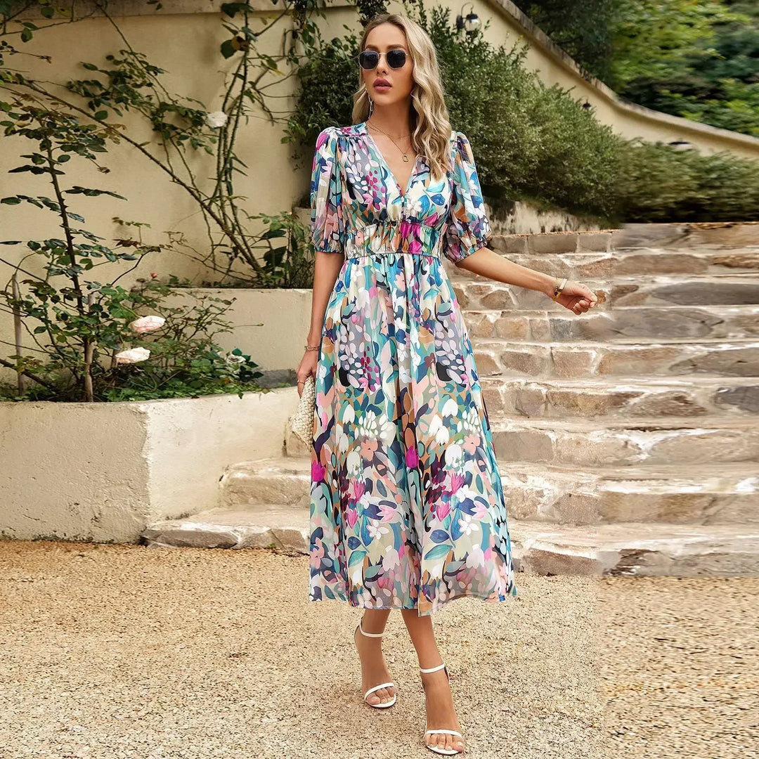 Sofie | Dame Elegant Sommer Maxi-Kjole | Føler Sig Let Og Raffineret