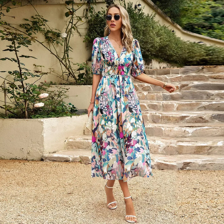 Sofie | Dame Elegant Sommer Maxi-Kjole | Føler Sig Let Og Raffineret