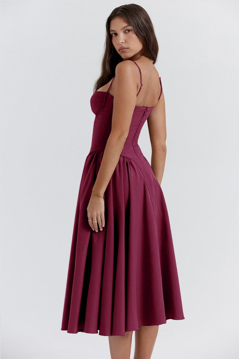 Sophie | Damen Korsetdesign Midikjole | For Elegance & Selvsikkerhed