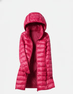 Signe dame vinterjakke med hætte – let vatteret, vind- og vandafvisende