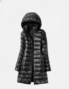 Signe dame vinterjakke med hætte – let vatteret, vind- og vandafvisende