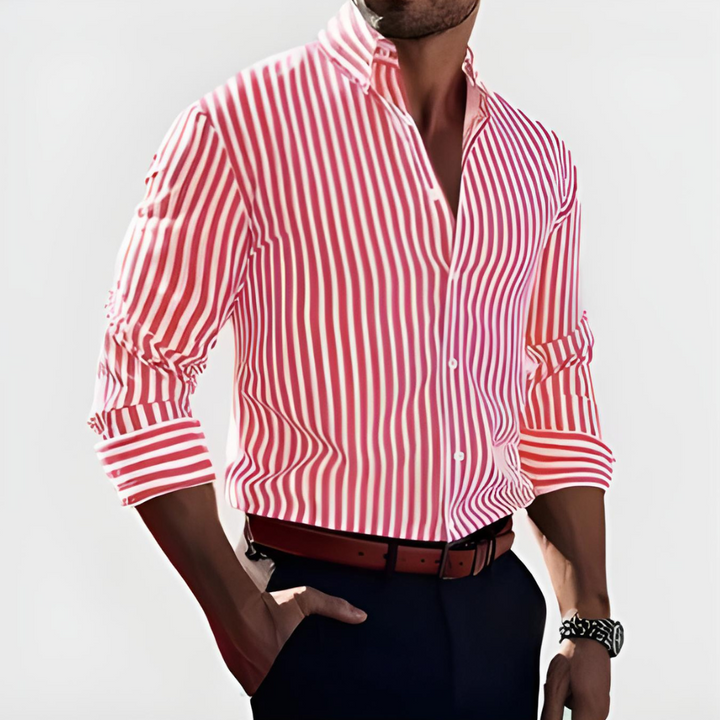 Henrik | Herre Randet Slank Skjorte | For Stil & Selvtillid