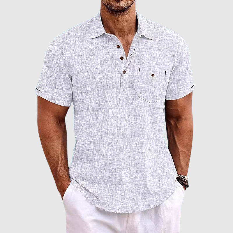 Larsen | Herre Moderne Åndbar Slidstærk Poloshirt | Perfekt til Sommerbrug