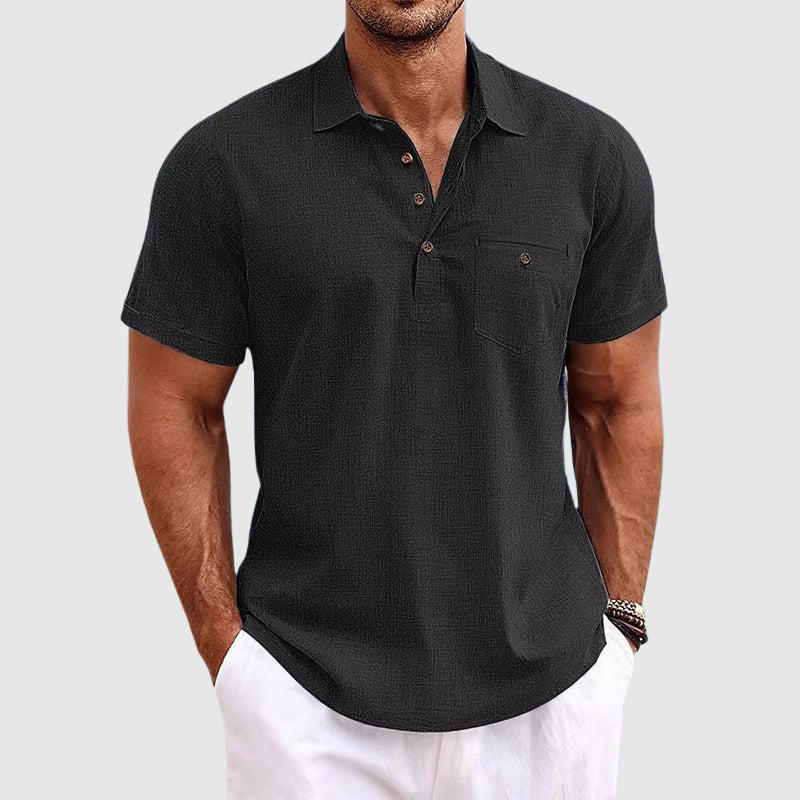 Larsen | Herre Moderne Åndbar Slidstærk Poloshirt | Perfekt til Sommerbrug