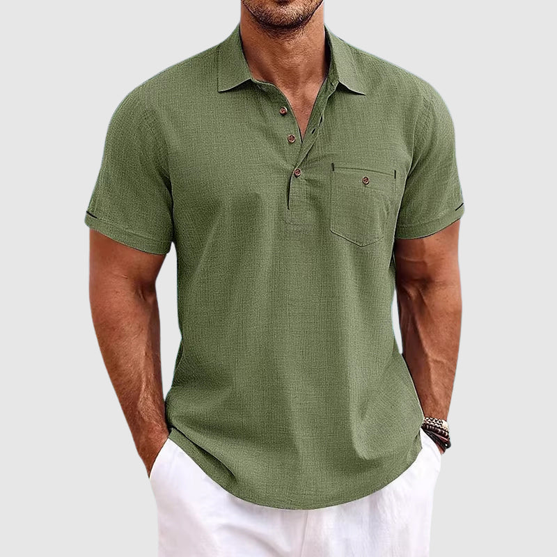 Larsen | Herre Moderne Åndbar Slidstærk Poloshirt | Perfekt til Sommerbrug