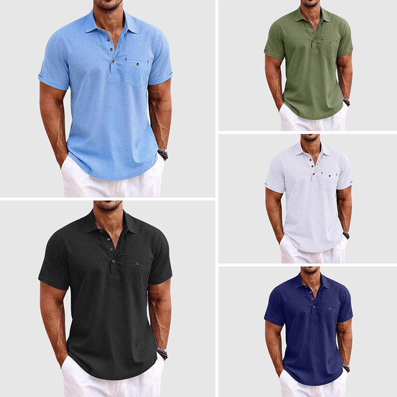 Larsen | Herre Moderne Åndbar Slidstærk Poloshirt | Perfekt til Sommerbrug