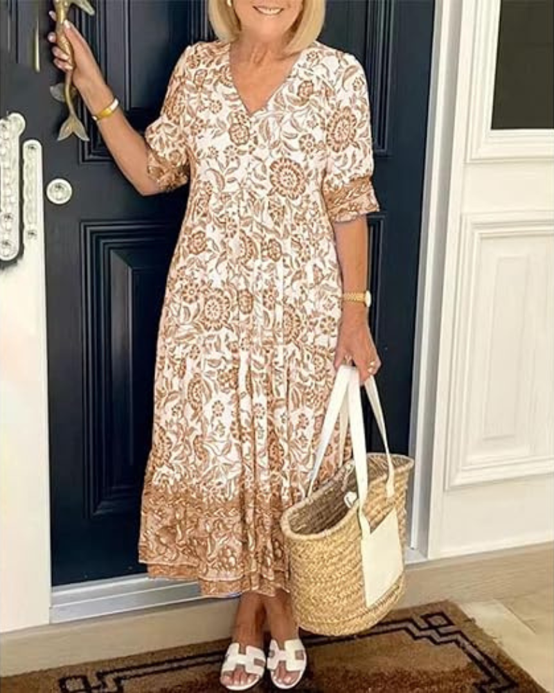Clara | Damen Tidløs Luftig Sommerkjole | Til Komfort og Elegance
