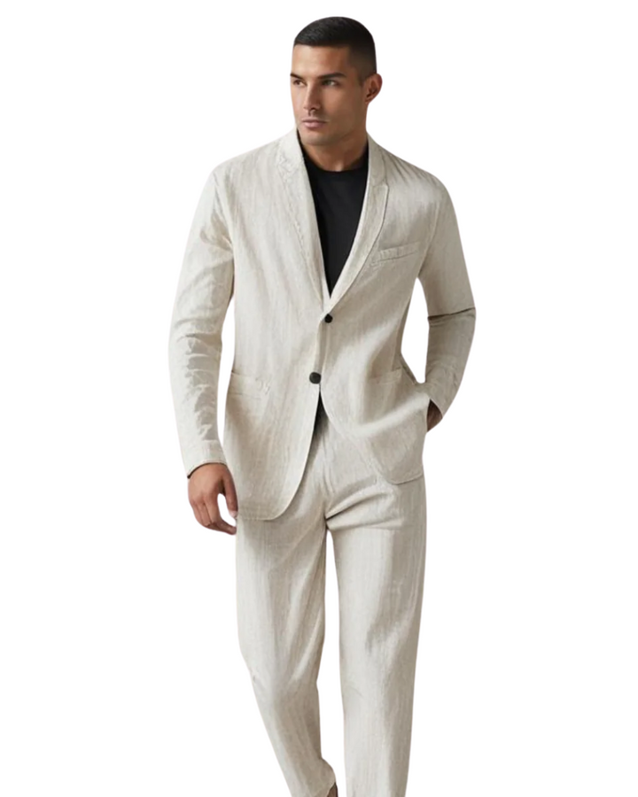 Benjamin | Herre Elegant Tidløst Sommer-Linensæt | For Komfort & Stil