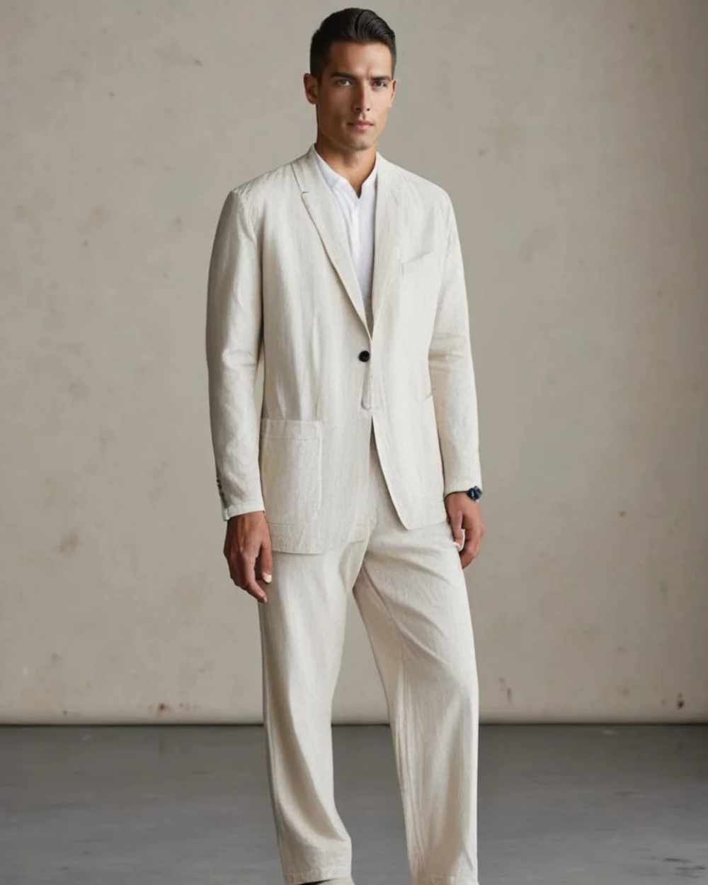 Benjamin | Herre Elegant Tidløst Sommer-Linensæt | For Komfort & Stil