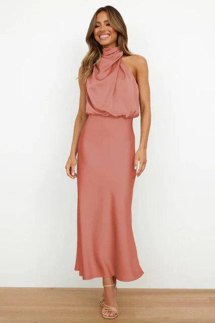 Frida | Dames Elegant Udhulet-Kjole | Moderne Slid
