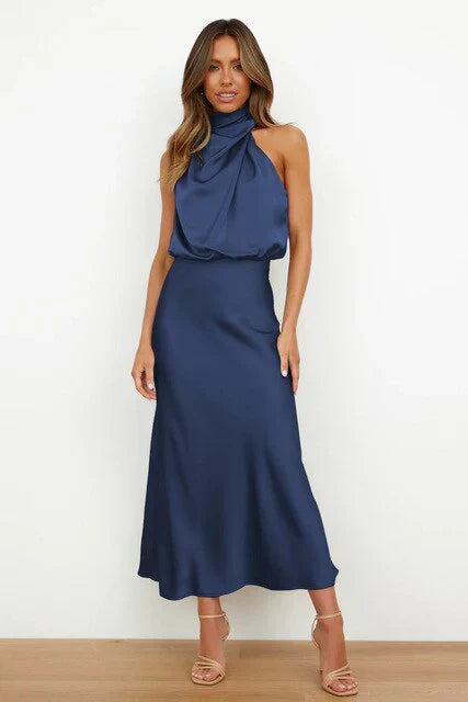 Frida | Dames Elegant Udhulet-Kjole | Moderne Slid
