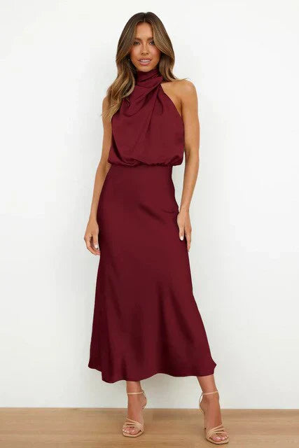 Frida | Dames Elegant Udhulet-Kjole | Moderne Slid